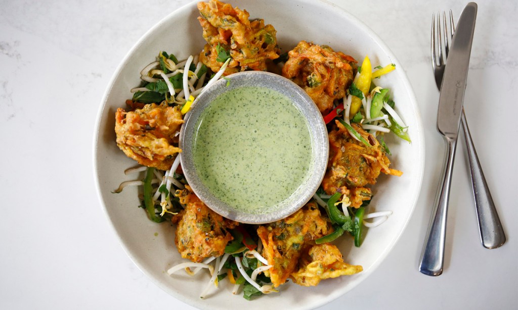 Thumbnail for Spiced Pakoras with Minted Yoghurt
