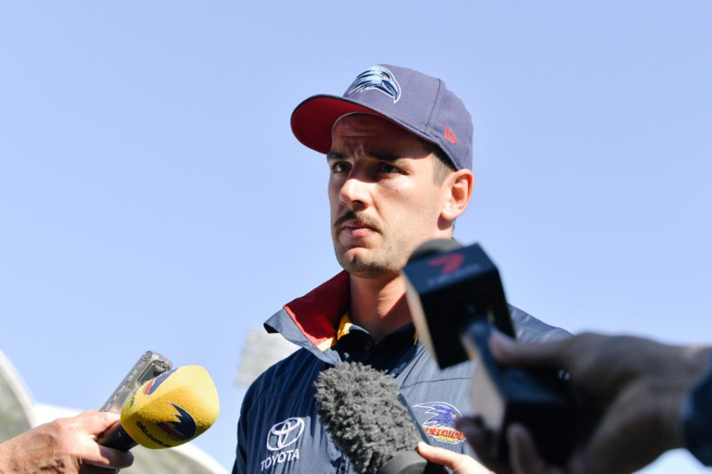 Taylor Walker says he had a "blunt" discussion with Jake Lever. Photo: AAP/Morgan Sette