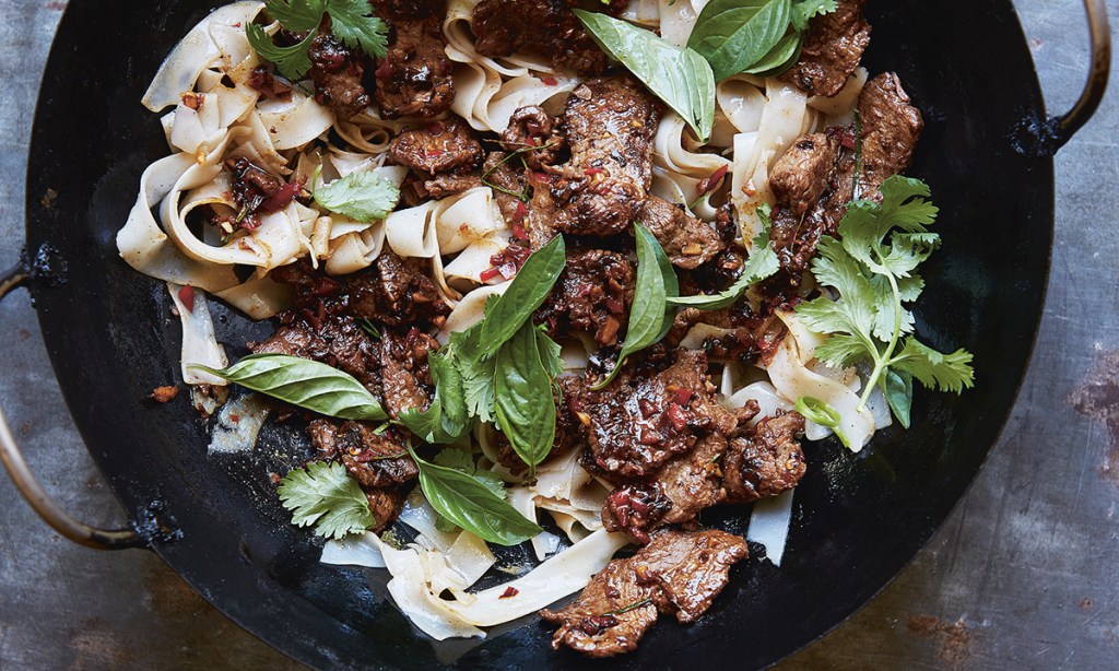 Thumbnail for Spicy Beef Noodles with Kaffir Lime Leaves