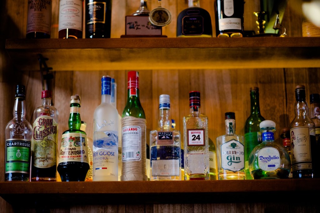 The bar at Pink Moon Saloon. 
