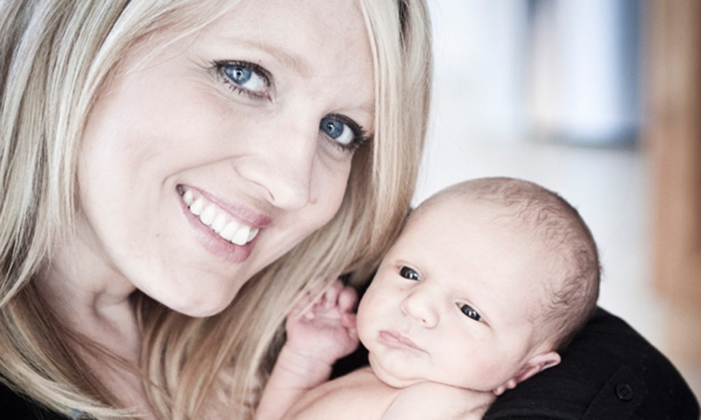 Alex Hamilton with son River, who died of SIDS at four months. Photo: supplied
