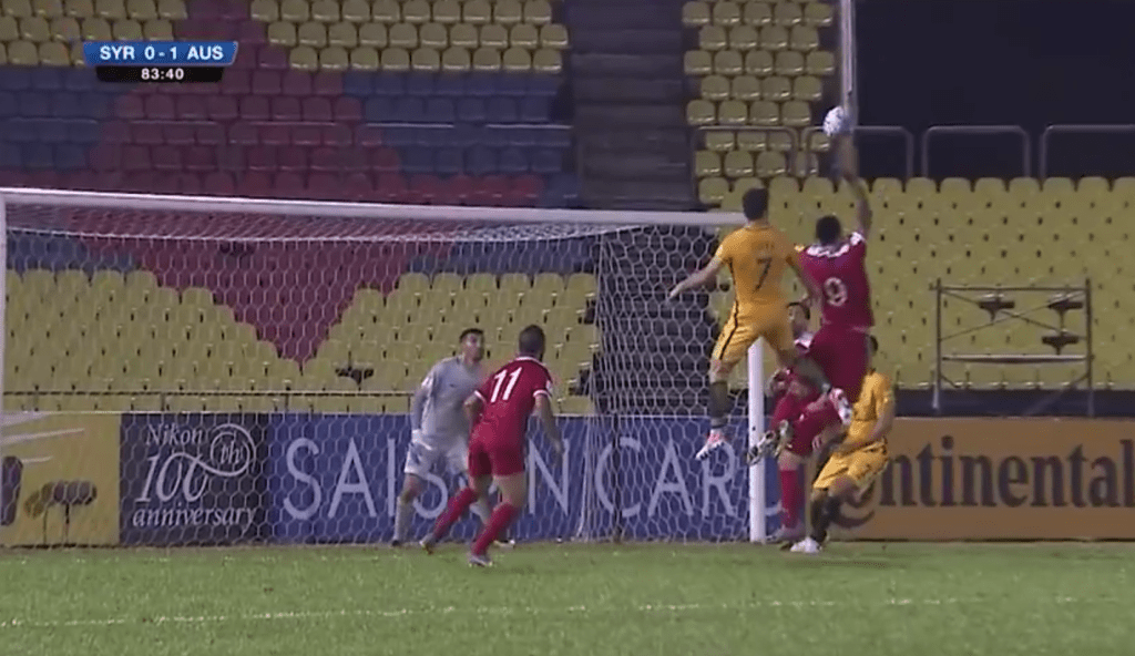 Thumbnail for Controversial penalty denies Socceroos