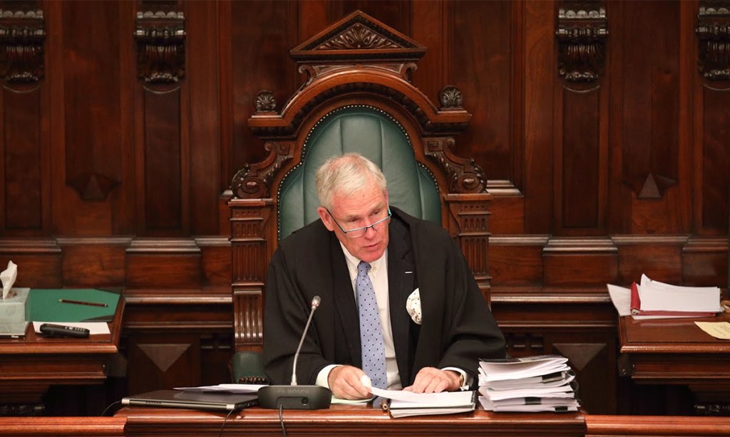Michael Atkinson in parliament yesterday. Photo: Tony Lewis / InDaily