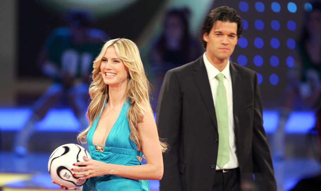 Model Heidi Klum brought the glamour to the final draw for the 2006 World Cup, while German soccer star Michael Ballack looked a bit awkward. Photo: Michael Probst / AP
