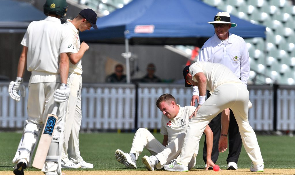 Thumbnail for Stiff upper lip for England as another paceman goes down