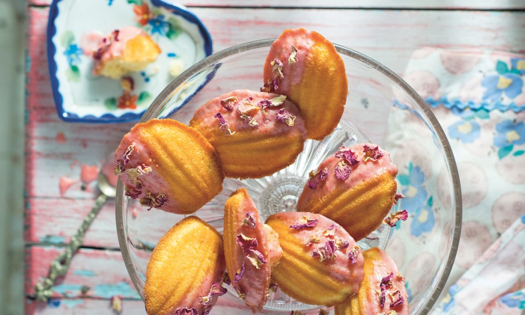 Thumbnail for Poh’s Madeleines with Strawberry Rosewater Glaze