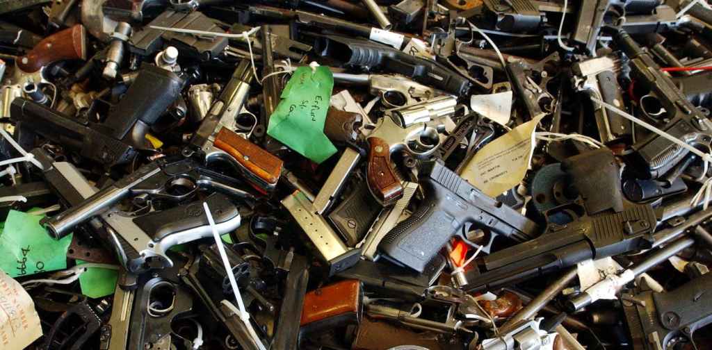 More than 640,000 firearms, mainly rifles and shotguns, were surrendered during the 1996 and 2003 gun buybacks. AAP Image/Mick Tsikas