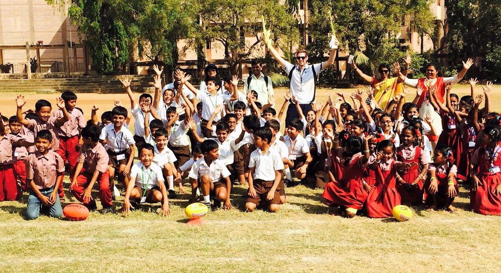 Thumbnail for Students go in to bat for fitness in India, and score home runs