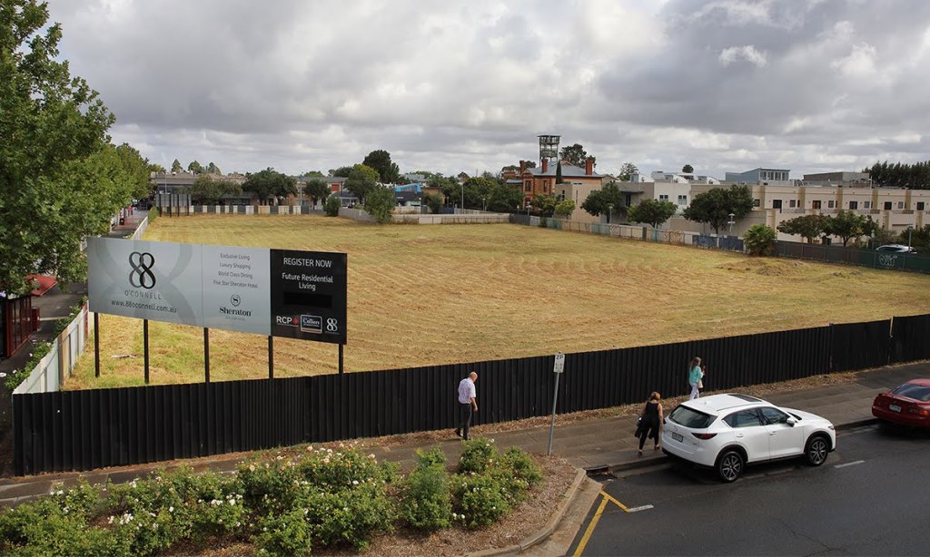 The former Le Cornu site at 88 O'Connell Street has been vacant for decades. Photo: Tony Lewis / InDaily