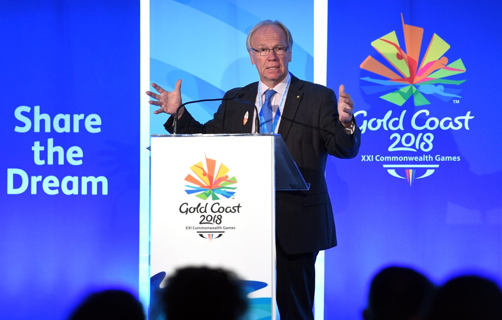 Gold Coast Commonwealth Games Organising Committee (GOLDOC) chairman Peter Beattie. Photo: AAP/Dave Hunt