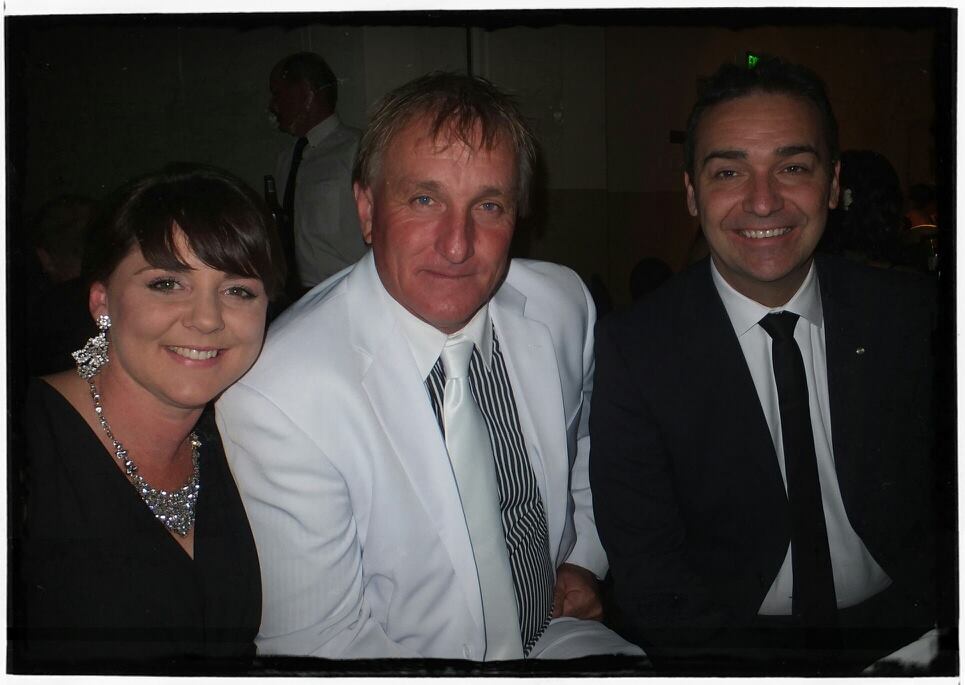Former Port Pirie mayor Brenton Vanstone with Liberal candidate for Frome Kendall Jackson and Opposition Leader Steven Marshall in 2013. Photo: Facebook