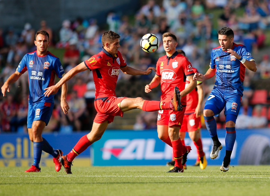 George Blackwood playing for United in 2018. Photo: Darren Pateman / AAP