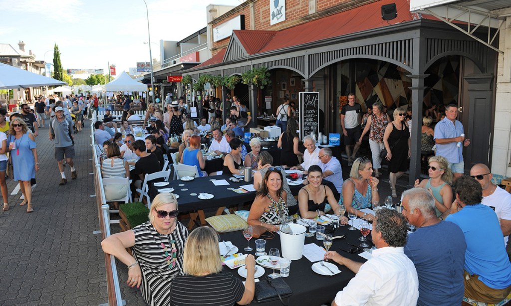 The Unley Gourmet Gala stretches along King William Road.