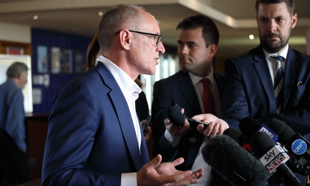 Jay Weatherill campaigning on the weekend. Photo: Tony Lewis/InDaily
