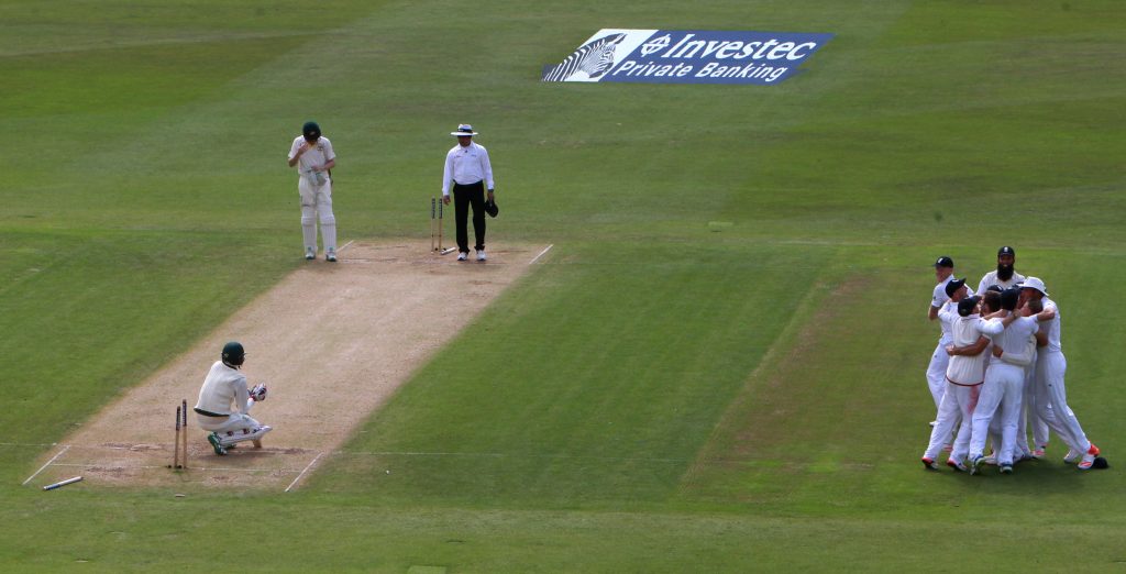 England players celebrate winning the Ashes at Trent Bridge in 2015. Photo: Nick Potts/PA Wire