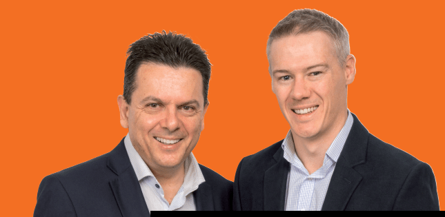 Nick Xenophon with Joe Hill in propaganda for the 2016 federal election.
