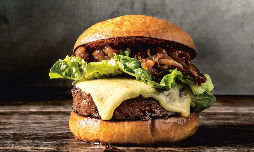 Thumbnail for Black Bean Burger with Cheddar and Caramelised Onions