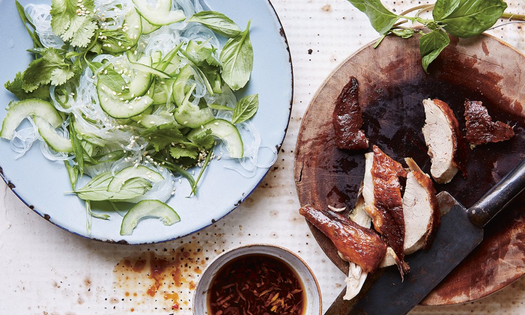 Thumbnail for Asian Noodle Salad with Roast Duck & Sesame Seeds