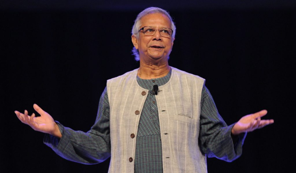 Nobel Prize winner Muhammad Yunus. Photo: AAP/James Morgan