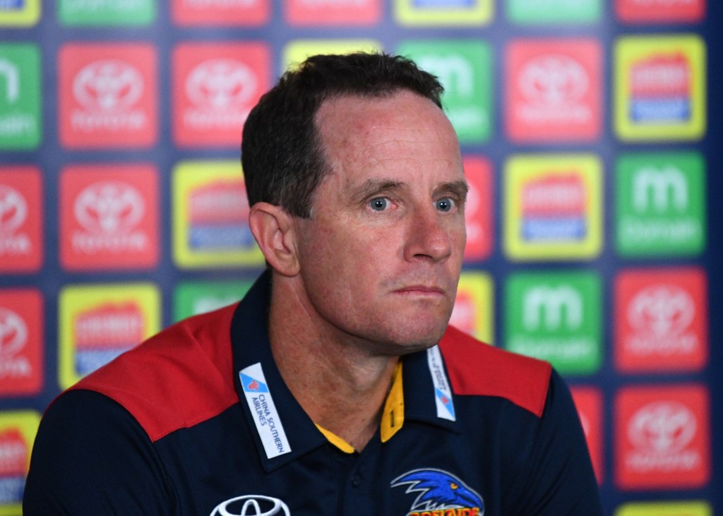 Adelaide Crows coach Don Pyke. Photo: AAP/David Mariuz