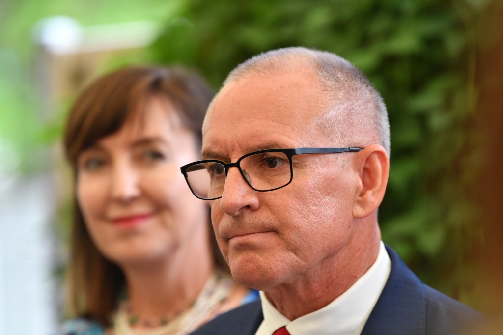 Premier Jay Weatherill at a campaign announcement today. Photo: AAP/David Mariuz