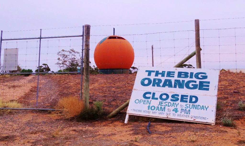 The Big Orange subsides into the Riverland sand. Photo: Philip White