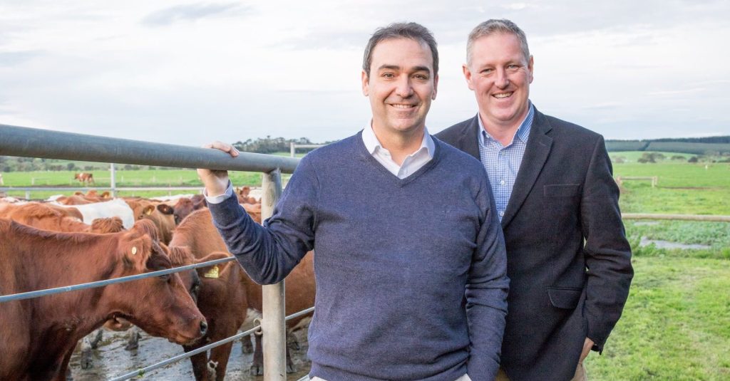 Steven Marshall and Troy Bell together in Mount Gambier in 2016. Photo: Shutterbytes by Michele Hamilton / Hamilton's Run via Facebook