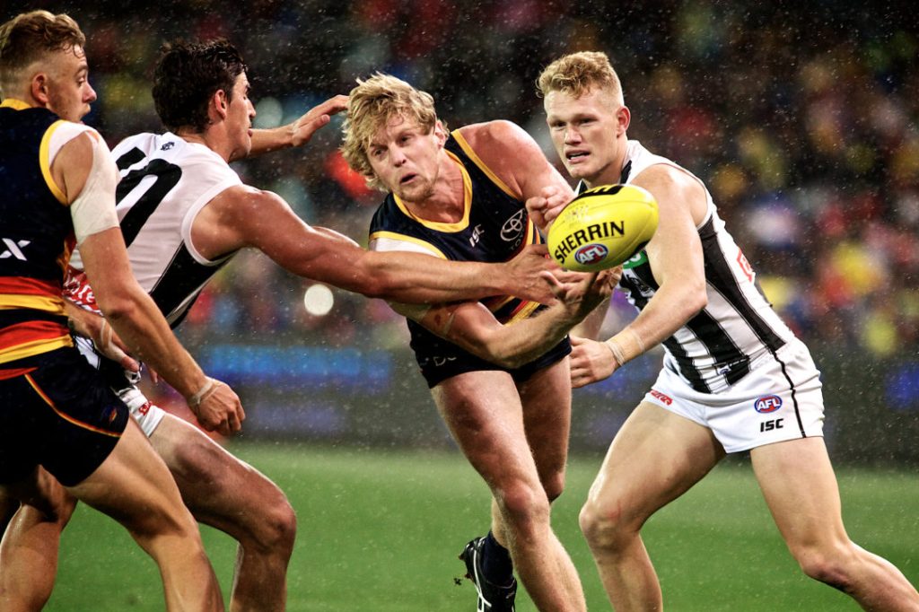 Rory Sloane struggled against Collingwood last week. Photo: Michael Errey/InDaily