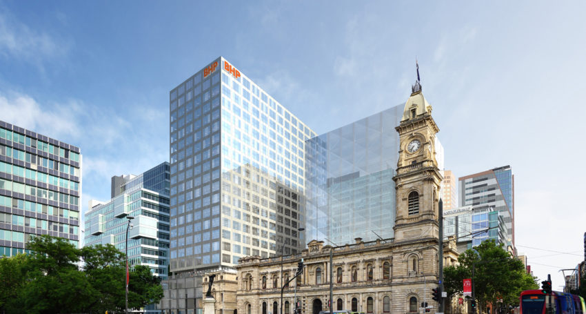 A supplied image of what the new BHP-branded building will look like.