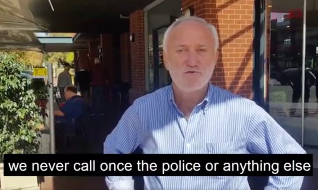 Bocelli Caffe Ristorante co-owner Franco Salzano appears in the video.
