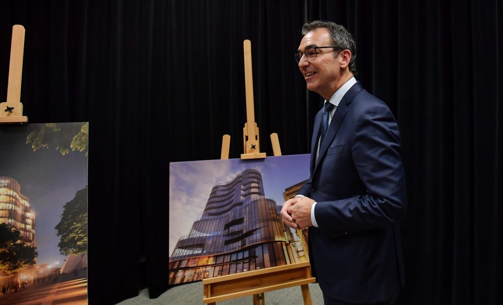 Premier Steven Marshall this week talking up Adelaide Casino's $330 million expansion - a key aspect of the previous Labor government's Riverbank revival masterplan. Photo: Morgan Sette / AAP