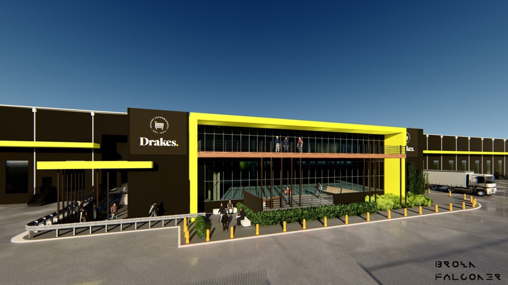 A supplied image of the Drakes distribution centre.