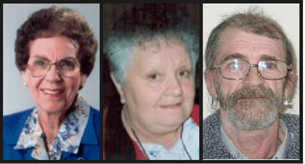 The murder victims (from left): Phyllis Harrison, Beverley Hanley and Stephen Newton. Photo supplied by SA Police