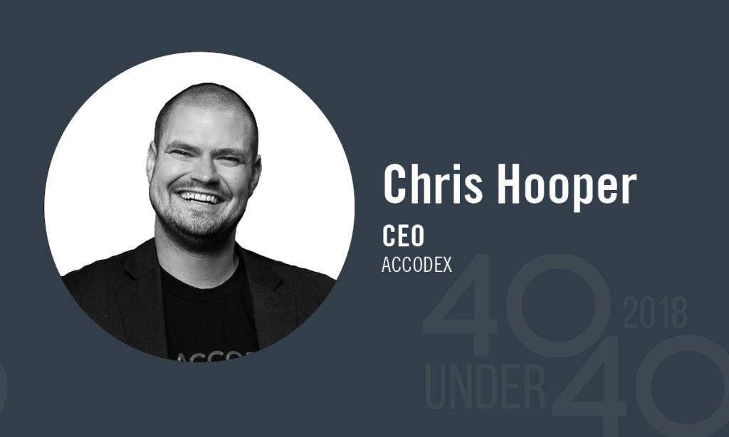 Thumbnail for 40 Under 40 winner of the day: Chris Hooper