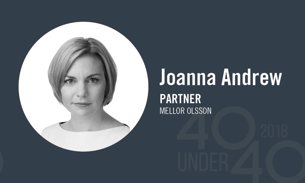 Thumbnail for 40 Under 40 winner of the day: Joanna Andrew