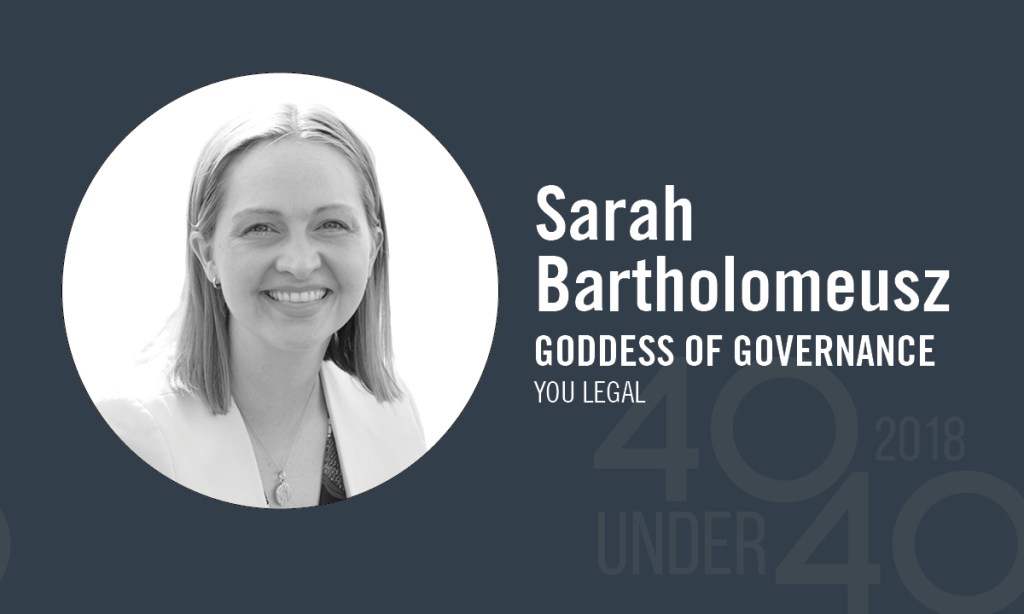 Thumbnail for 40 Under 40 winner of the day: Sarah Bartholomeusz