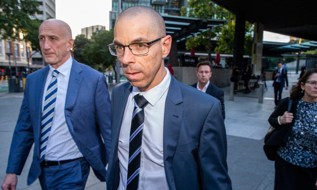 Benjamin Steinberg of the ANZ Bank is seen leaving the Brisbane Magistrate court after giving evidence at the Royal Commission into Misconduct in the Banking, Superannuation and Financial Services Industry. Photo: AAP / Glenn Hunt
