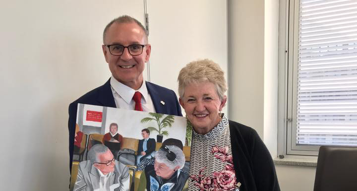 Lorraine Rosenberg with former Premier Jay Weatherill. Photo: Facebook