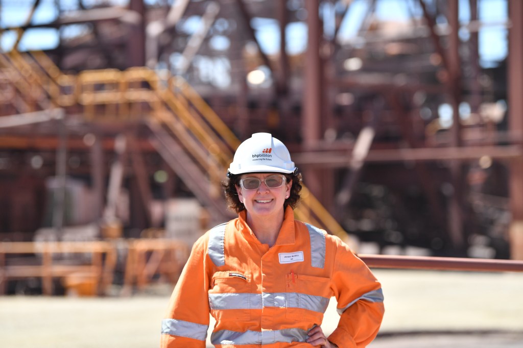 Jacqui McGill at Olympic Dam.  Photo: AAP/David Mariuz