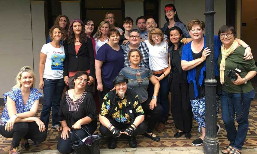 Signatories of the Darlington Statement - a joint consensus statement by Australian and New Zealand intersex organisations and independent advocates. Photo: Phoebe Hart