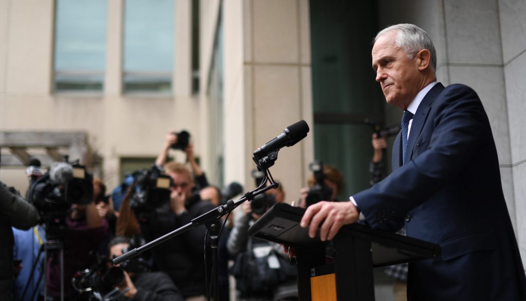 Malcolm Turnbull addresses the media today. Photo: Sam Mooy / AAP