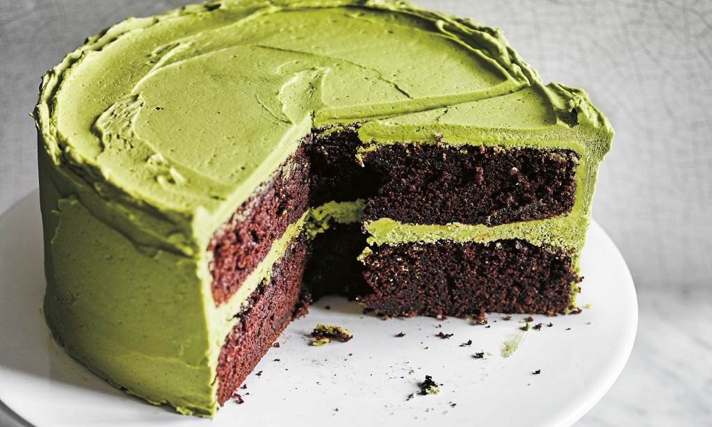Thumbnail for Devil’s Food Cake with Matcha Dressing