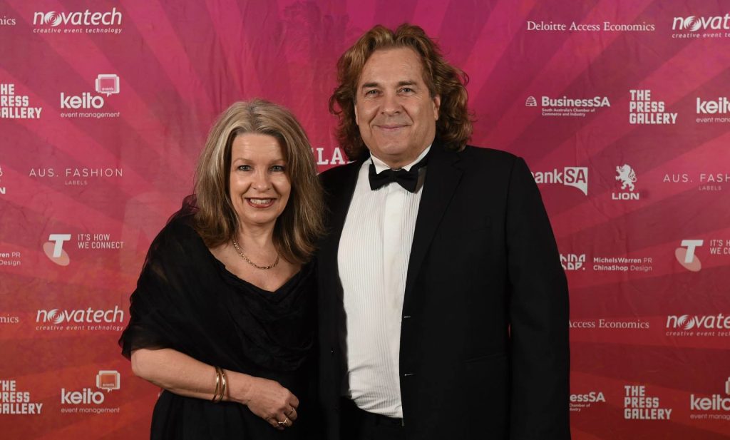 Dana and Russell Wortley at this years SA Mid Winter Charity Ball. Photo: SA Mid Winter Charity Ball via Facebook