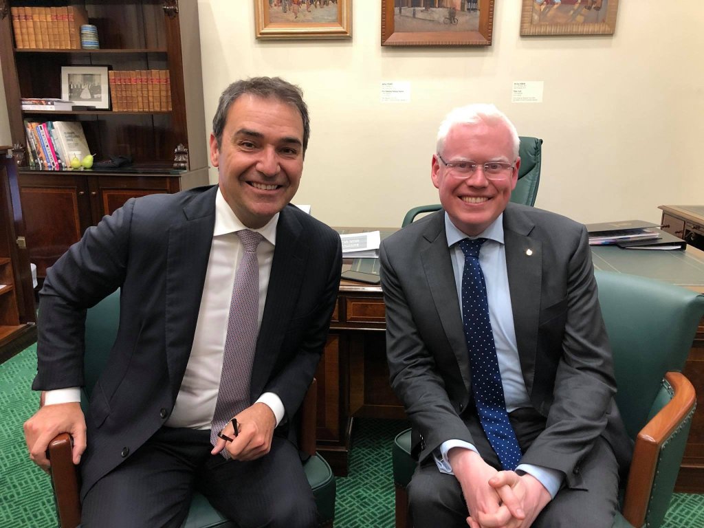 Steven Marshall with NSW MP Gareth Ward. Photo via Facebook