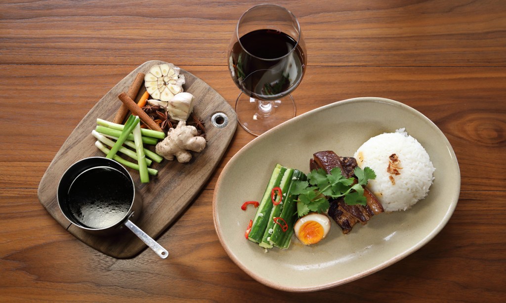 Coal Cellar + Grill's Braised Pork Belly in Master Stock. Photo: Tony Lewis