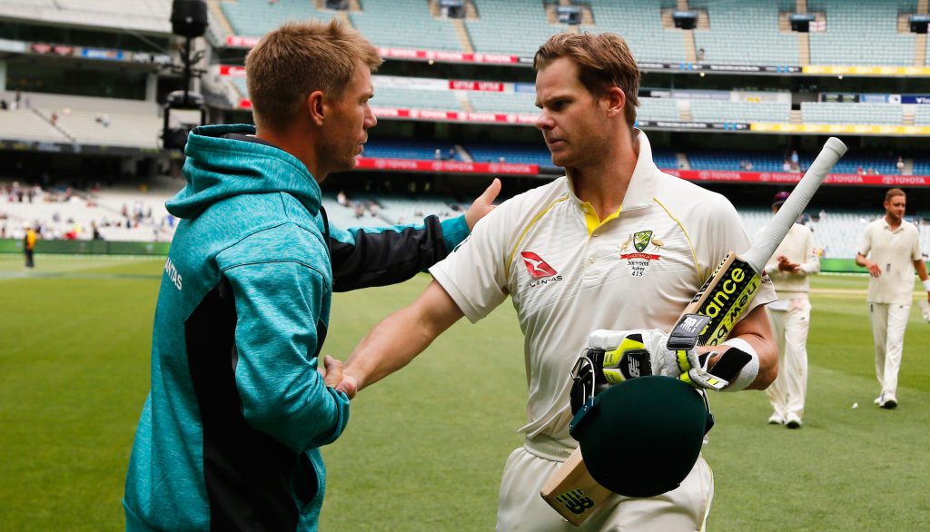 Banned Australian cricketers David Warner (left) and Steve Smith. Photo: Jason O'Brien/PA Wire
