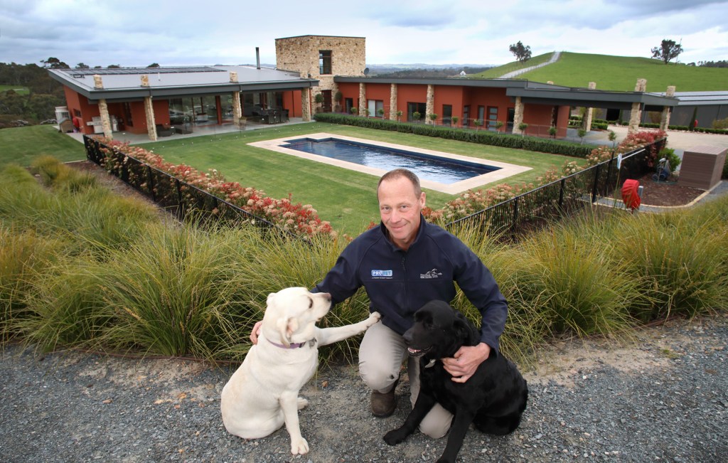 Daniel Humphrey at his stunning Balhannah property. Photo: Tony Lewis/InDaily