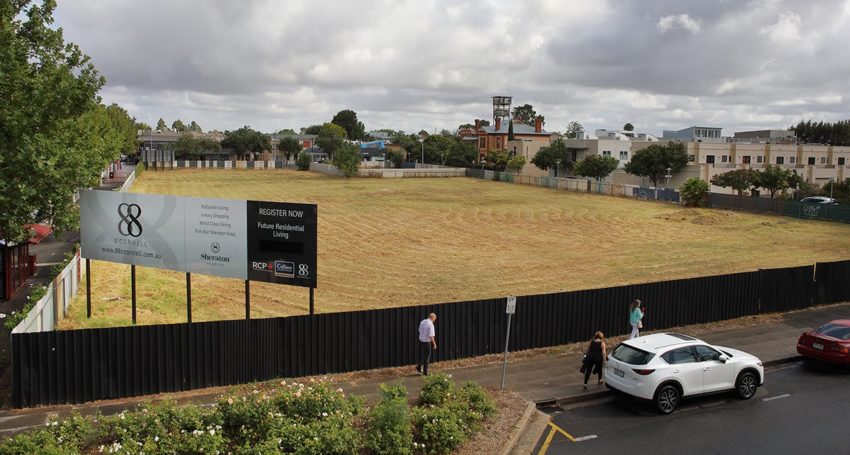 City council candidate Helen Donovan argues the vacant 88 O'Connell Street site should be used for affordable housing to improve people's mental wellbeing. Photo: Tony Lewis / InDaily 