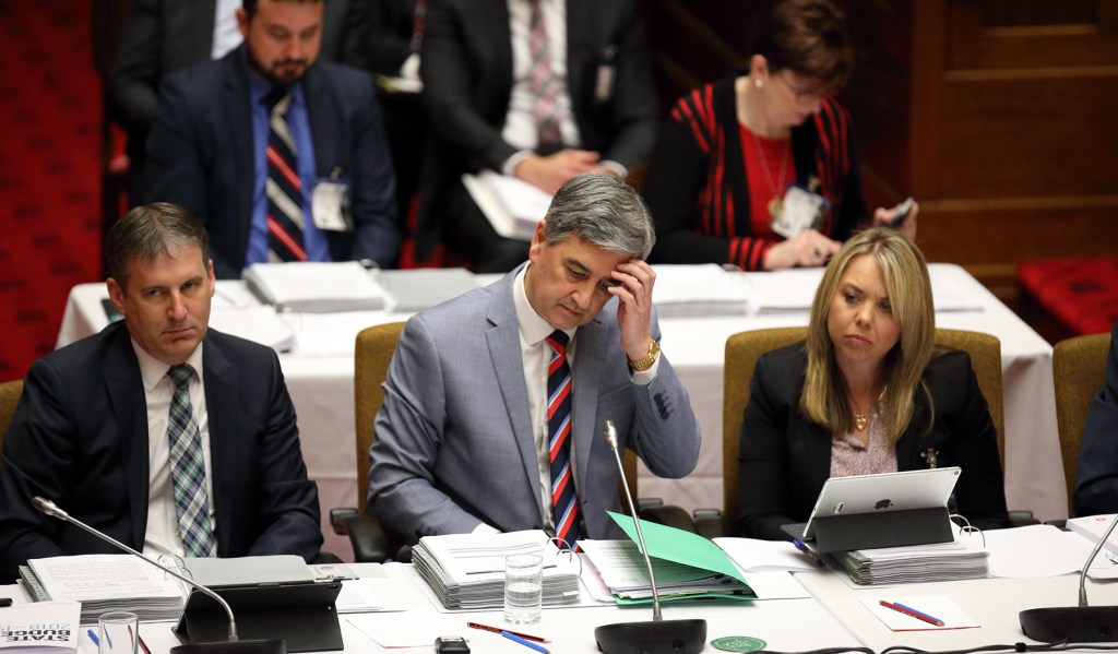 Rob Lucas in estimates last month. Photo: Tony Lewis / InDaily