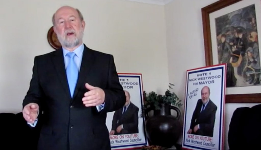 A still from Nick Westwood's 21-minute YouTube address